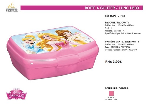 Boite à goûter Princesse Disney