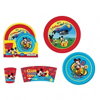 set 3 pièces en plastique Mickey