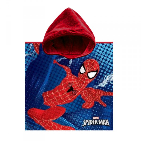 Sortie de Bain + Capuche SPIDERMAN rouge